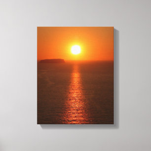 Santorini Sunset - Greek Island - Canvas Print