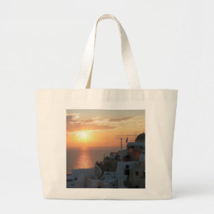 Santorini Sunset Jumbo Tote