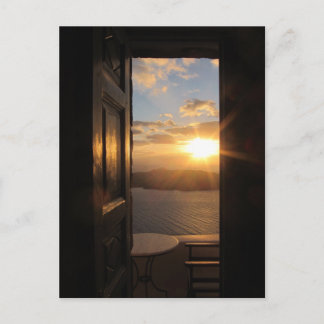 Santorini Sunset Postcard