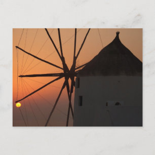 Santorini Sunset Postcard