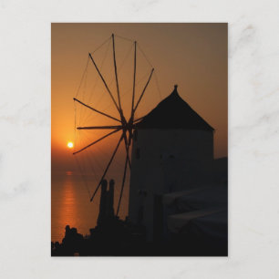 Santorini sunset postcards