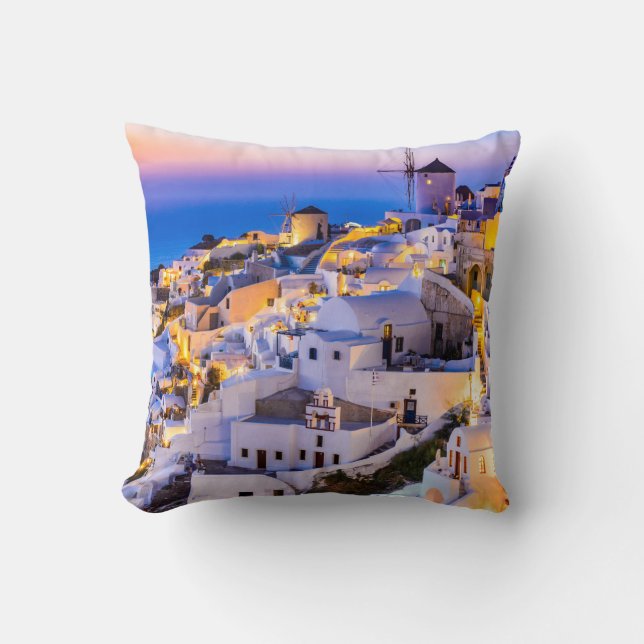 Santorini Throw Pillow (Front)