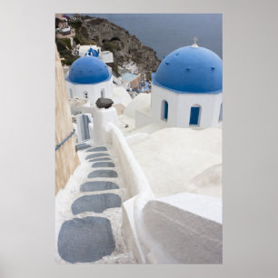 Santorini View Poster