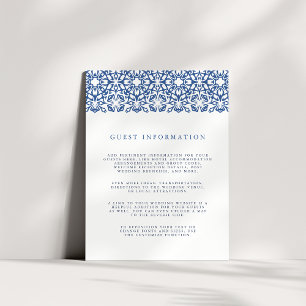 Santorini Wedding Details Enclosure Card   Lapis