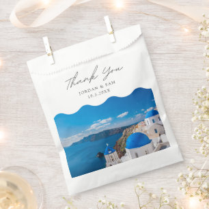 Santorini Wedding Photo Personalized Greece  Favour Bag