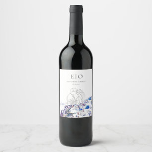 Santorini Wedding Wine Label – Custom Bottle Edit
