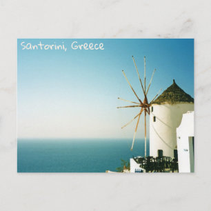 Santorini windmill, Greece Postcard
