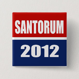 SANTORUM 2012 2 INCH SQUARE BUTTON