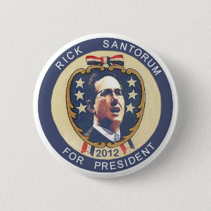 Santorum 2012 retro design 2 inch round button