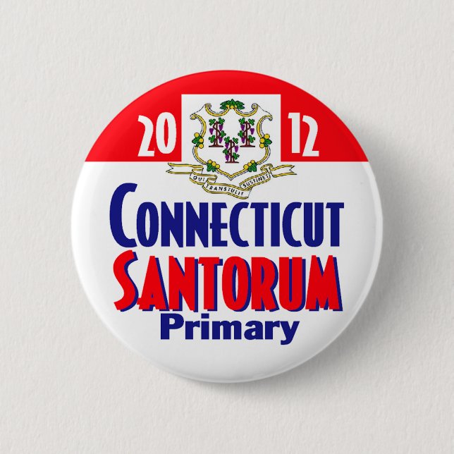 Santorum CONNECTICUT Button (Front)
