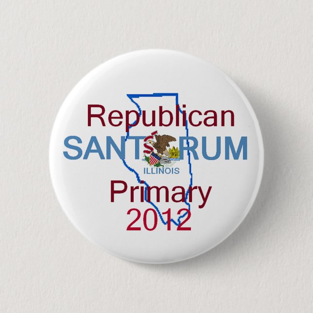 Santorum ILLINOIS Button (Front)