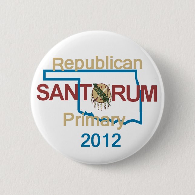 Santorum OKLAHOMA Button (Front)