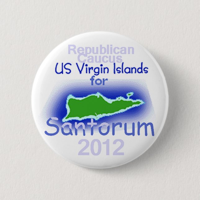 Santorum VIRGIN ISLANDS Button (Front)