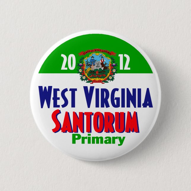 Santorum WEST VIRGINIA Button (Front)