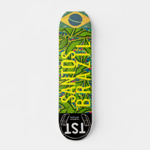 SANTOS BRAZIL Skateboard, 7¾" Deck Skateboard
