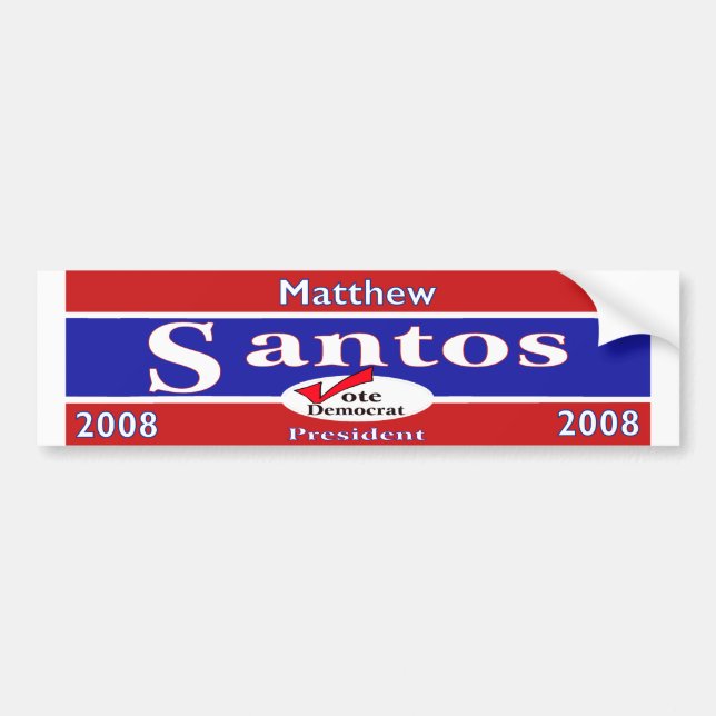 Santos Bumper Bumper Sticker (Front)