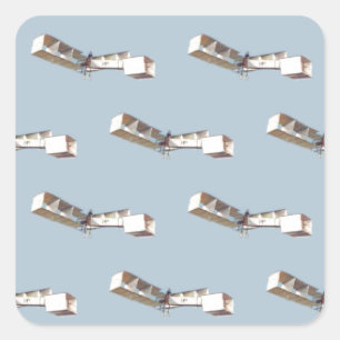 Santos-Dumont 14-Bis Airplane Square Sticker