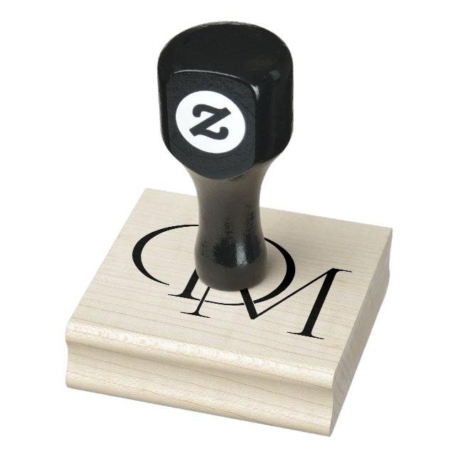Santos Wedding Logo | Monogram Wedding Rubber Stamp (Stamp)