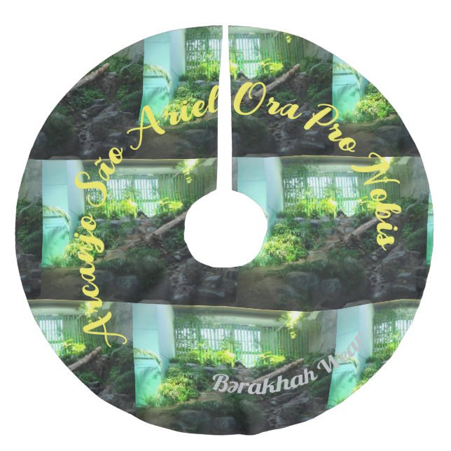 São Ariel PANDA Saio de Arvore Brushed Polyester Tree Skirt (Front)