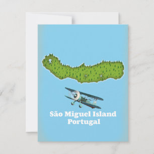 São Miguel Island Portugal map