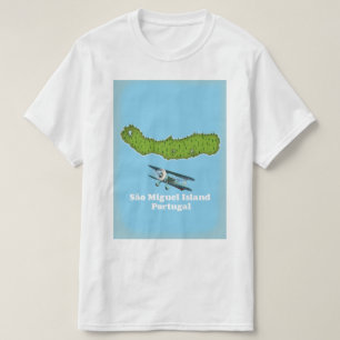 São Miguel Island Portugal map T-Shirt