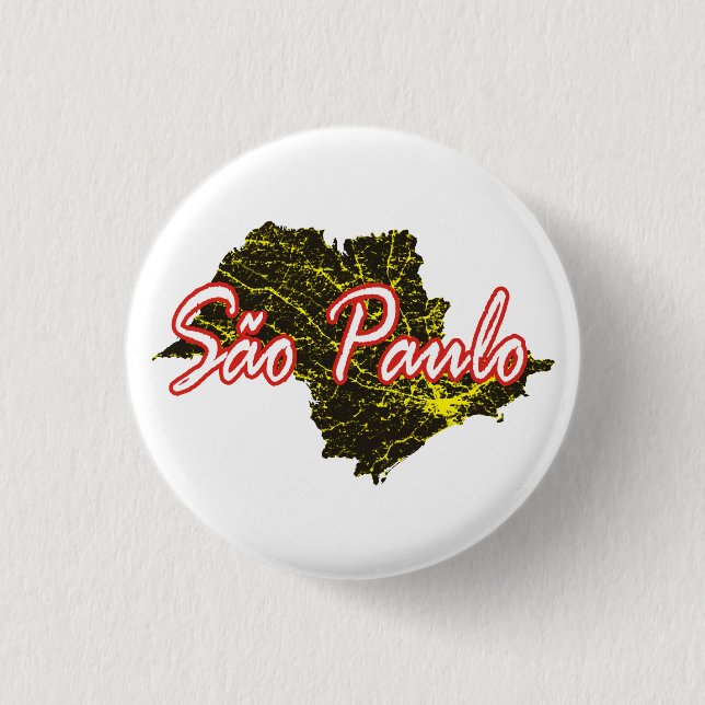 Sao Paulo 1 Inch Round Button (Front)