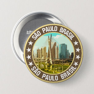 São Paulo 3 Inch Round Button