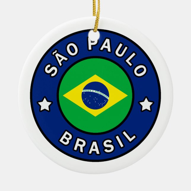 São Paulo Brasil Ceramic Ornament (Front)