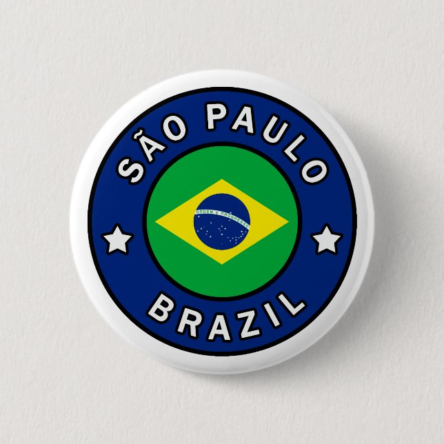 São Paulo Brazil 2 Inch Round Button (Front)