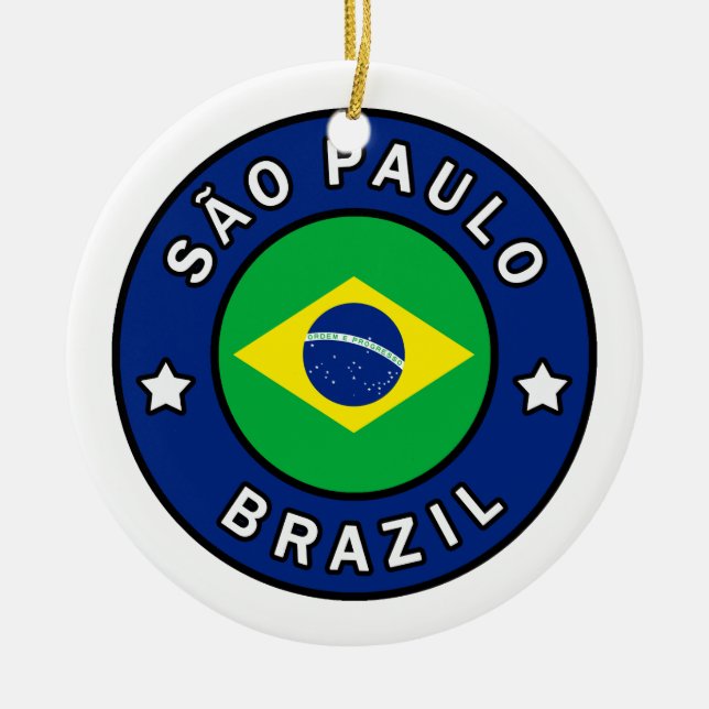 São Paulo Brazil Ceramic Ornament (Front)