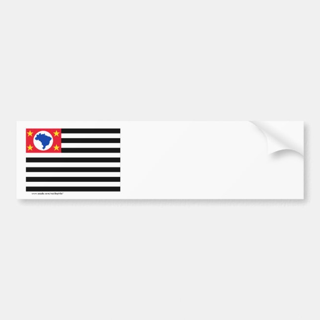 São Paulo, Brazil Flag Bumper Sticker (Front)