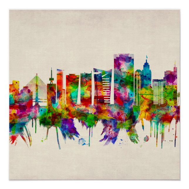 Sao Paulo Brazil Skyline Poster (Front)