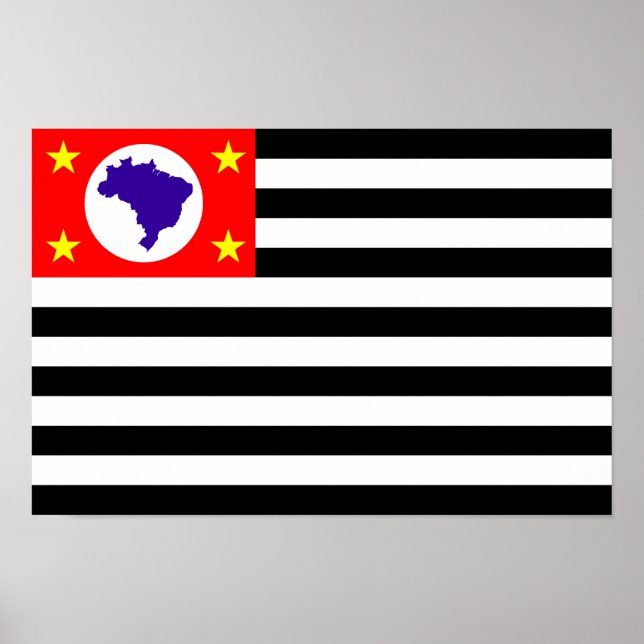 Sao Paulo city flag brazil symbol Poster (Front)