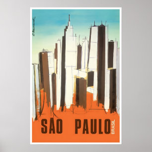 Sao Paulo Poster Brazil City Print Travel Art
