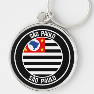 São Paulo Round Emblem Keychain