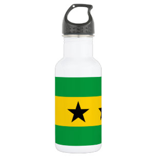 Sao Tome and Principe Flag 532 Ml Water Bottle