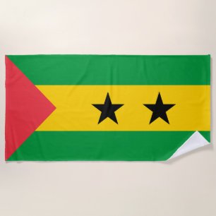Sao Tome and Principe Flag Beach Towel