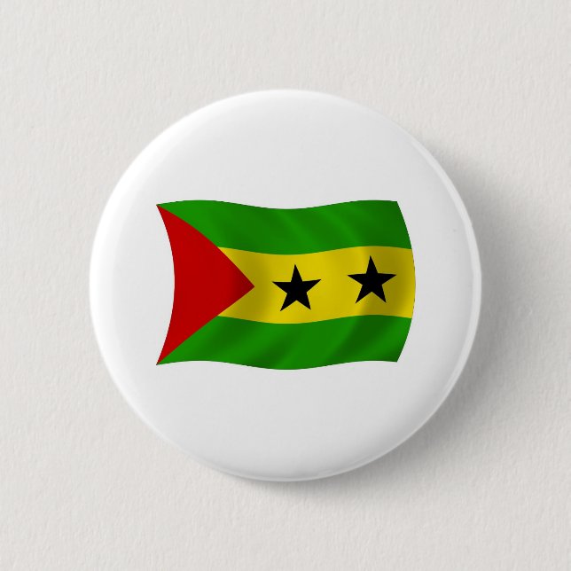 Sao Tome and Principe Flag Button (Front)