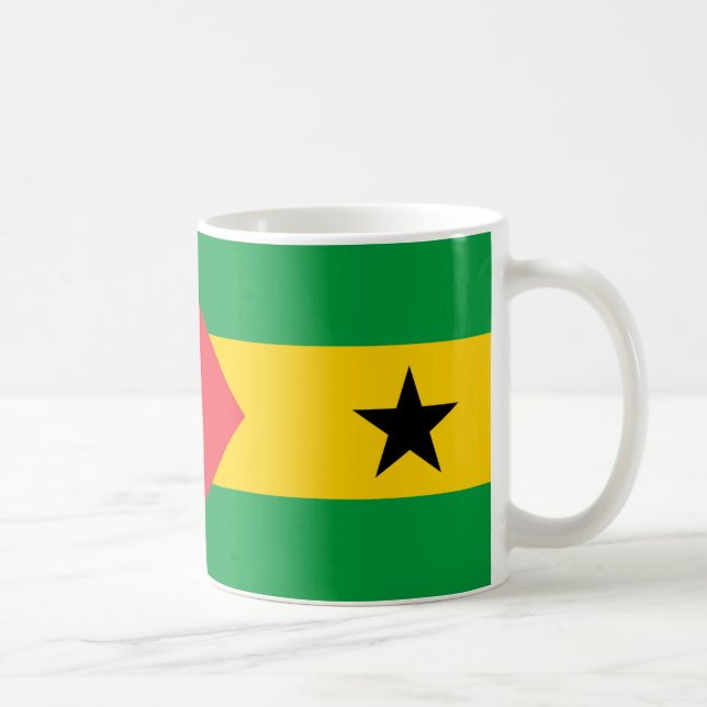 São Tomé and Príncipe Flag Ceramic Coffee Mug (Right)