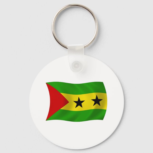 Sao Tome and Principe Flag Keychain (Front)