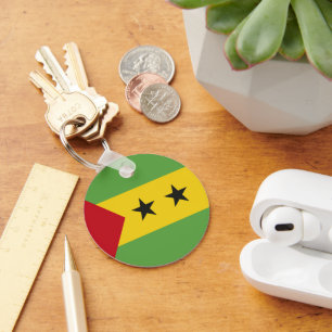 Sao Tome and Principe flag Keychain