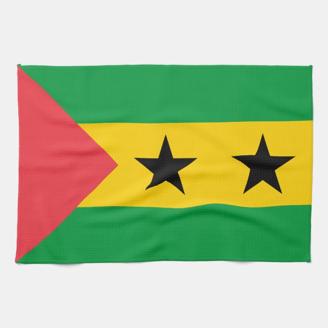 Sao Tome and Principe Flag Kitchen Towel (Horizontal)