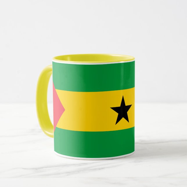 Sao Tome and Principe Flag Mug (Front Left)