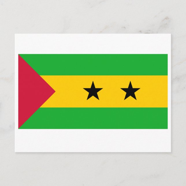 Sao Tome and Principe Flag Postcard (Front)