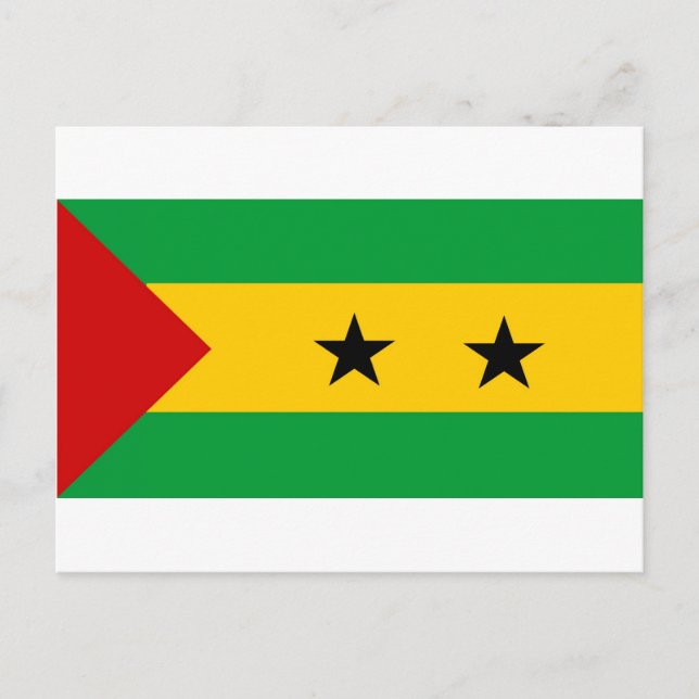 Sao Tome and Principe flag Postcard (Front)