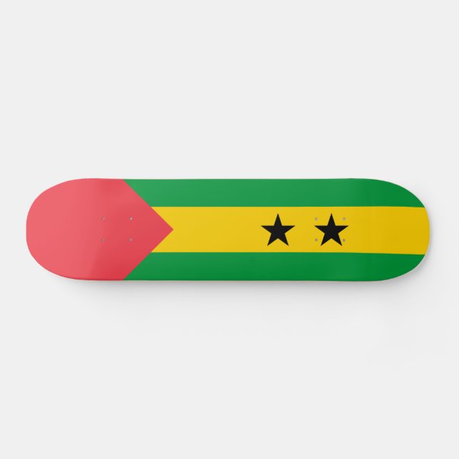 Sao Tome and Principe Flag Skateboard (Horz)