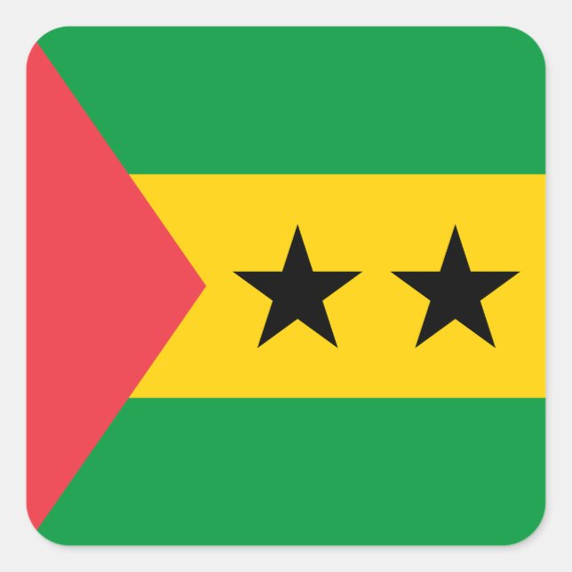 Sao Tome and Principe Flag Square Sticker (Front)