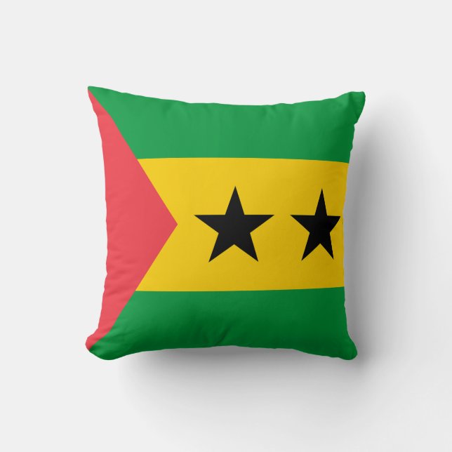 Sao Tome and Principe Flag Throw Pillow (Front)