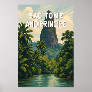 Sao Tome and Principe Illustration Travel Art Poster