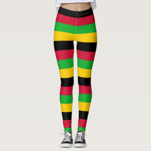 Sao Tome and Principe National Flag Colours Leggin Leggings
